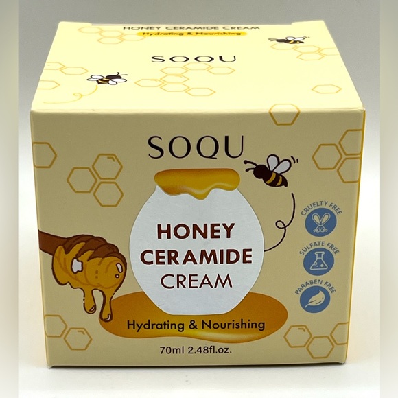 SOQU Korea Honey Ceramide Hydrating & Nourishing Facial Cream Moisturizer NWB - Picture 1 of 6